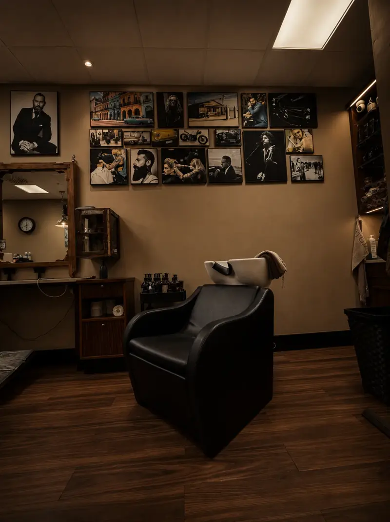 Hårtvättstation hos Tailor's Barber Åhléns City
